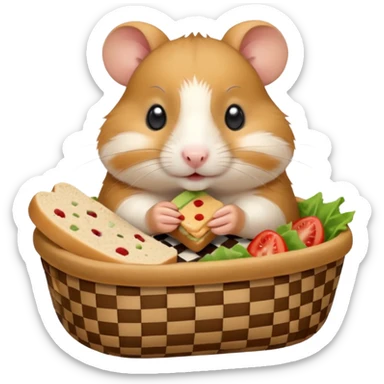 hamster go picnic sticker