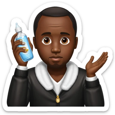 P. Diddy with baby oil sticker