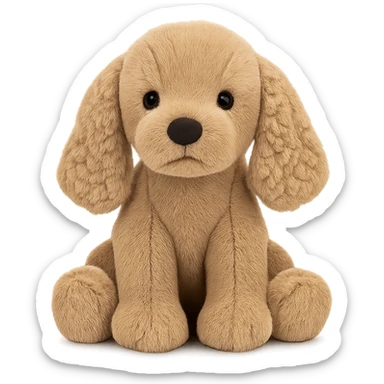 cute cocker spaniel puppy jellycat plushie sticker