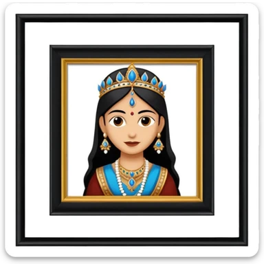 an indian frame with a royal painting  sticker