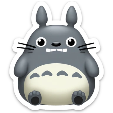 Totoro fluffy stuff toy sticker