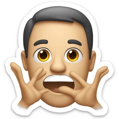 confused face with hands out front sticker