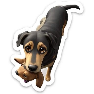 realistic dog in nature sticker