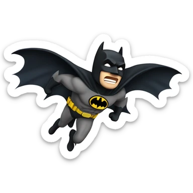 batman flying sticker