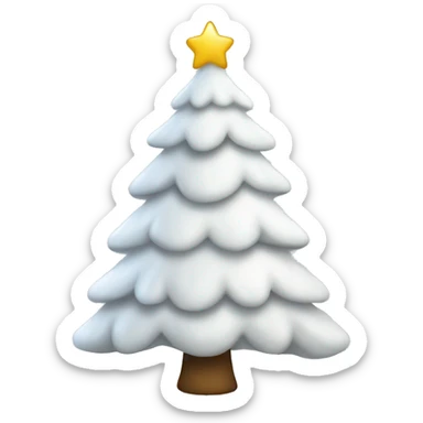 White Christmas tree sticker