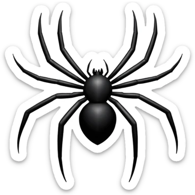 Create spider man logo emoji in black  sticker
