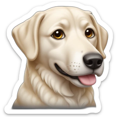 Un chien avec une doudoune  sticker