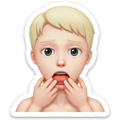 Person strangling themselves  sticker