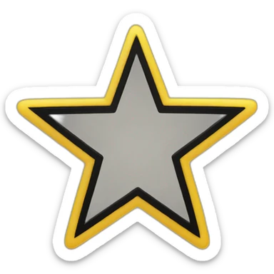 Cercle jaune avec une etoile noir sticker