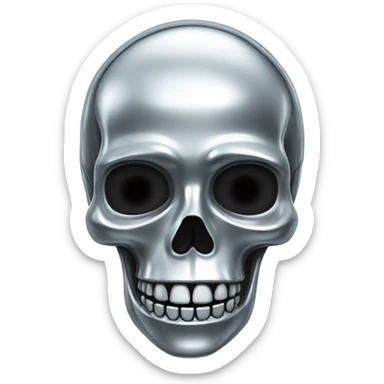 Skeleton made of chrome sticker