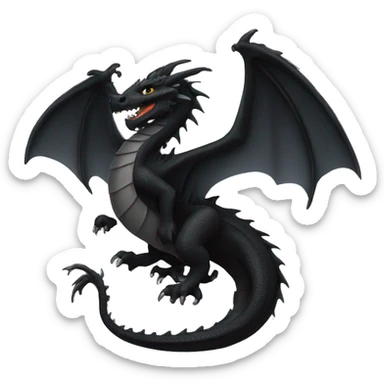 Black dragon  sticker