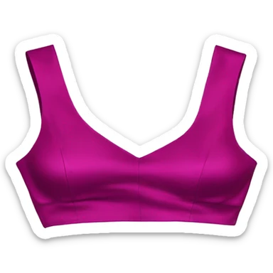Realistic magenta cut out silk crop top blouse. sticker