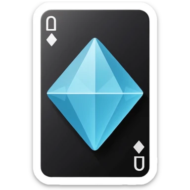 3d diamond shape matte black. diamond shape like on a playing card sticker