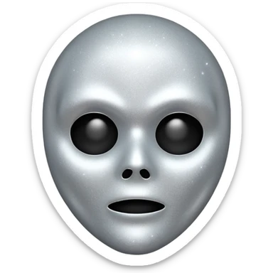 mask Ghost face glitter  sticker