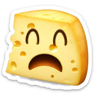 A potato eating cheese sticker