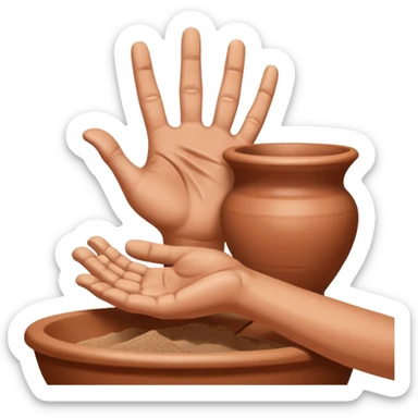 Pottery Workshop Hand sticker