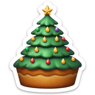 cake that looks like christmas tree sticker