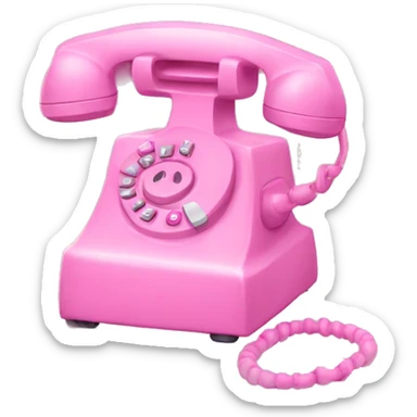 pink phone sticker