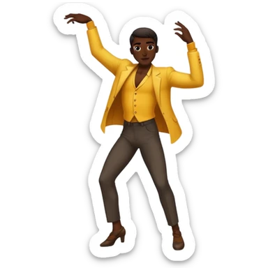 bold man dance on a poll  sticker