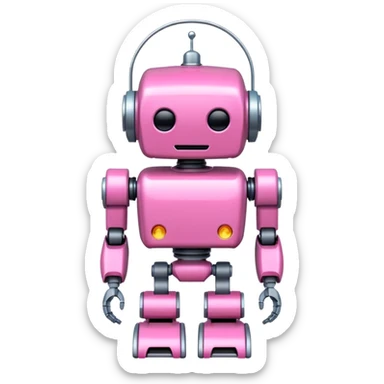 pink robot advanced sticker