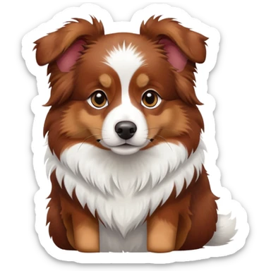 Red tri mini Aussie  sticker