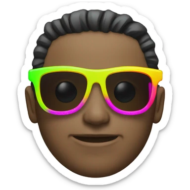 Neon colored sunglasses  sticker