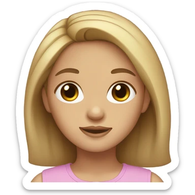Girl with dark blond Hair and hazel eyes  sticker