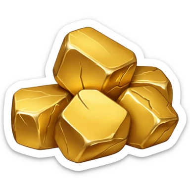 gold nuggets sticker
