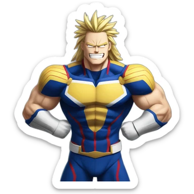 All might hero motivated sticker