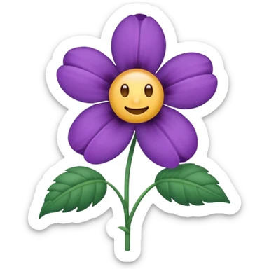 um emoji de cardo a flor sticker