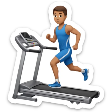 a man do incline walks on the treadmill sticker