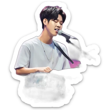 dowoon from day6 while drumming on stage sticker