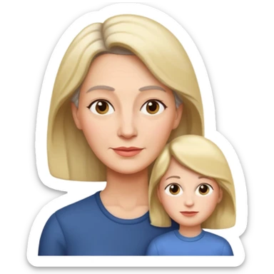 just like the last one but make the mother taller  and older with a side part sticker