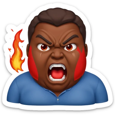 gum tsion emoji very not nice rude shouting ragebaiter fat ugly fat  sticker