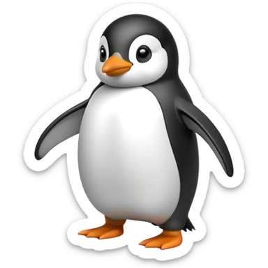 Penguin doing crip walk sticker
