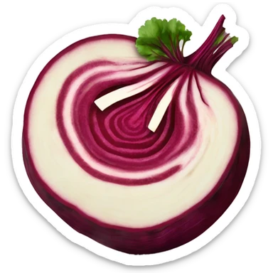 Beetroot sliced open sticker