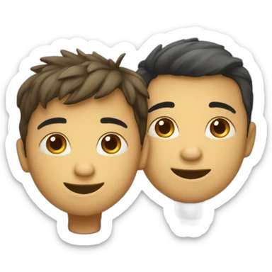 deux humains se montant dessus sticker