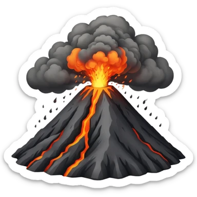 volcano sticker