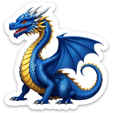 majestic Navy blue dragon sticker