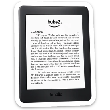 BACL KINDLE WITH A PAGE WHERE IT SAYS HUB 22 AMERICA sticker