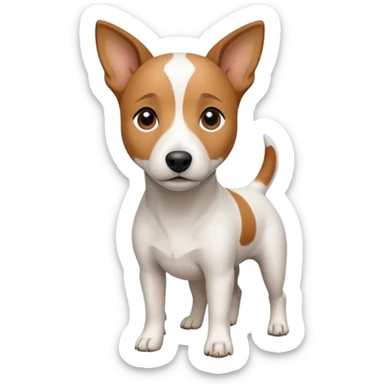 a white jack russell the size of a kelpie sticker