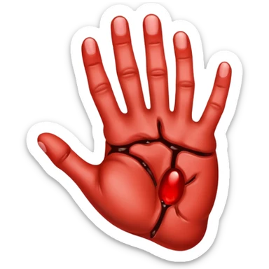 infected hand sticker