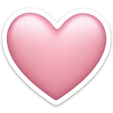 light pink heart sticker