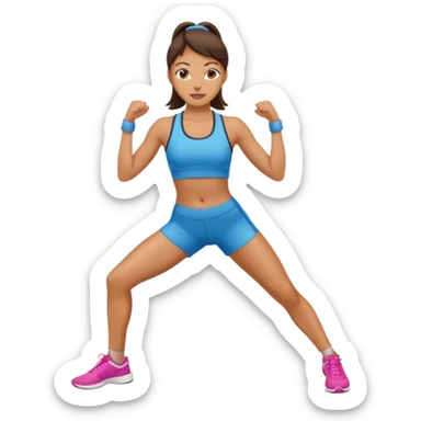 aerobic doing girl sticker