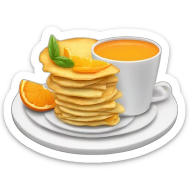 cafe y tostadas con zumo de naranja sticker