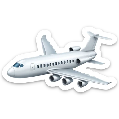 airplane white sticker