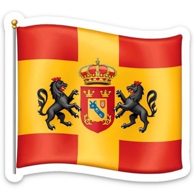 la bandera del imperio español sticker