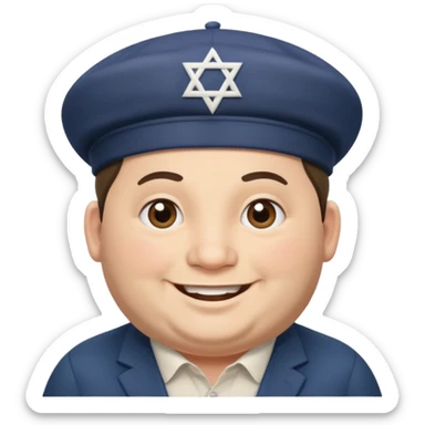 Fat Jewish man sticker