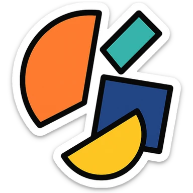 minimalist, bold, tech-forward logo for a modern co-founder matching app called Unhinge, abstract design with dynamic, misaligned geometric shapes suggesting movement and connection, slightly playful and unrestrained, breaking out of the startup mold, clean but expressive color palette between neon startup and pastel chaos, no cliché hearts or handshakes, optimized for app icon and favicon sticker