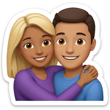 couples hug sticker
